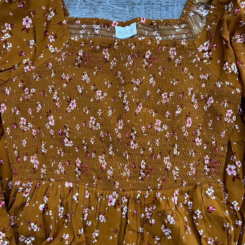 The Children's Place Brown Floral Dress